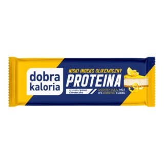 Dobra Kaloria baton proteinowy o smaku lemon cheesecake z MCT 45g