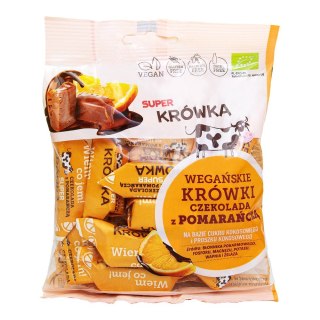Ekologiczne wegańskie krówki bez mleka czekolada z pomarańczą BIO 150g