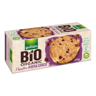 Gullón Ciatka Digestive z owsem i kawałkami czekolady BIO 270g
