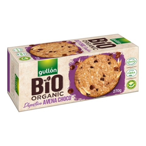 Gullón Ciatka Digestive z owsem i kawałkami czekolady BIO 270g
