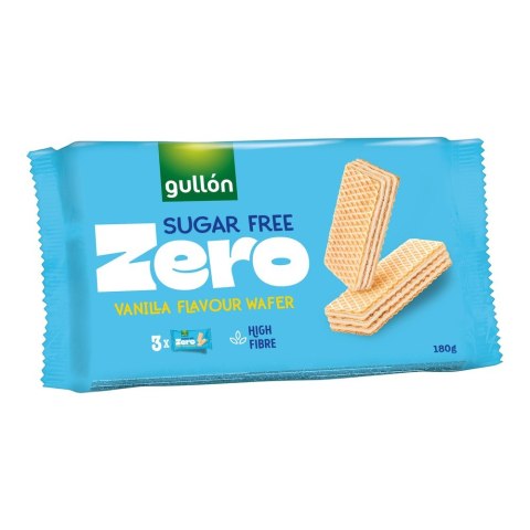 Gullón Wafle z nadzieniem o smaku waniliowyn bez cukru 180 g