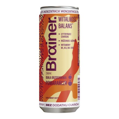 LUZ: Napój Brain Drink Biała Brzoskwinia Pomarańcza suplement diety puszka 250ml
