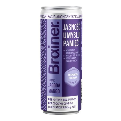 LUZ: Napój Brain Drink Jagoda Mango suplement diety puszka 250ml