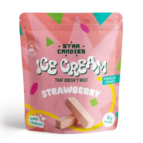 Lody o smaku truskawkowym liofilizowane 16 g