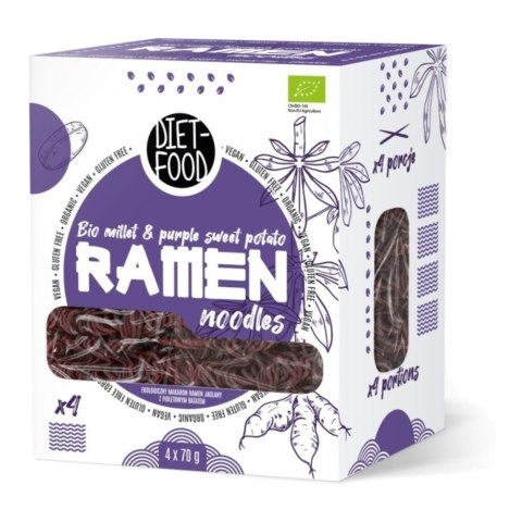 Makaron ramen jaglany z fioletowym batatem BIO 280 g