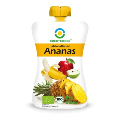 Mus ananas, jabłko, banan bez dodatku cukru BIO 200 g