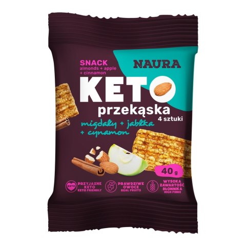 Naura keto przekąska z migdałami, jabłkami i cynamonem 40 g