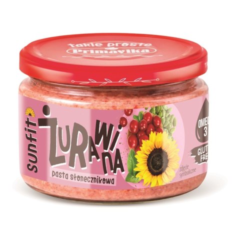 Primavika Pasta słonecznikowa z żurawiną bez glutenu 180g
