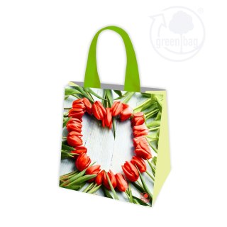 Torba PP wielokrotnego użytku TULIPANY W SERDUSZKO 34x34x22